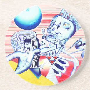 Posavasos La corona de la muerte - Pintura de petróleo