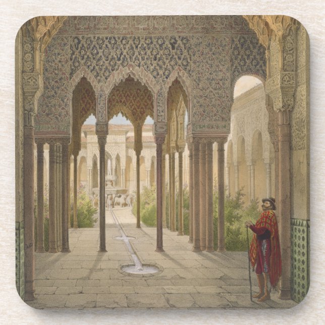 Posavasos La corte de los leones, Alhambra, Granada, 185 (Frente)