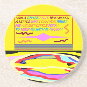 Posavasos La cuchara se enamora del cucharón y el cuchillo  