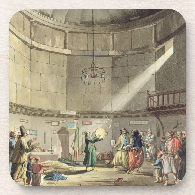 Posavasos La danza de los derviches, platea 3 de la parte 1 (Frente)