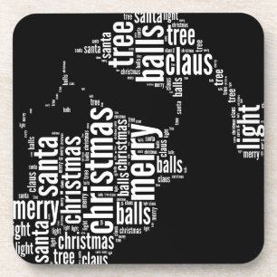 Posavasos La divertida tipografía de la navidad de los cerez