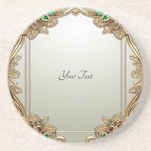 Posavasos La elegante montaña de piedra arenisca Ornate Gold