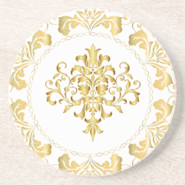 Posavasos La elegante montaña Fiesta de mesa de goldish Wedd (Frente)