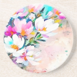 Posavasos La escayola de arenisca floral de radiancia en flo