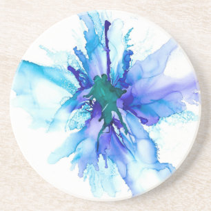 Posavasos La escayola de flores de tinta de alcohol
