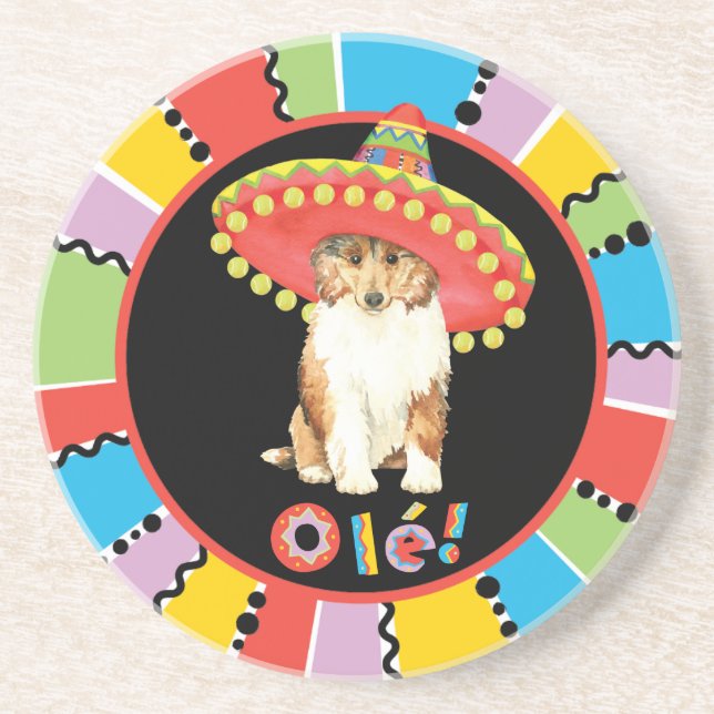 Posavasos La escoria de bebida Fiesta Collie (Frente)