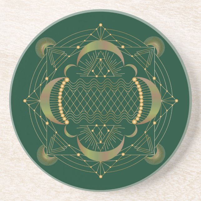Posavasos La escoria de Mandala de Heart Chakra Shadow (Frente)