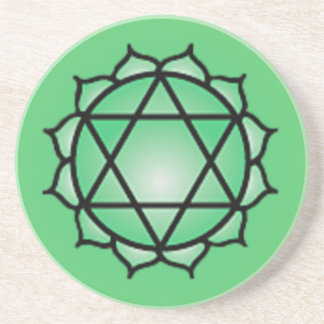 Posavasos La escoria para bebidas de arenisca Heart Chakra