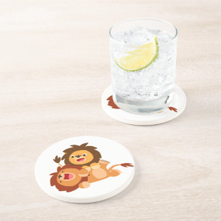 Posavasos La esparadrapa de leones Personalizado de dos cúpu