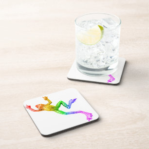 Posavasos La estatua de rana del Orgullo de SlipperyJoe Vibr