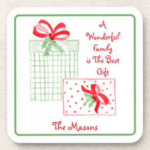 Posavasos La familia acuarela de vacaciones es la mejor PERS