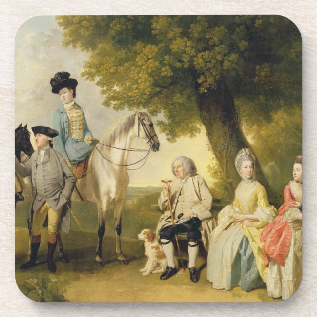 Posavasos La familia de Drummond, c.1769 (aceite en lona) (Frente)