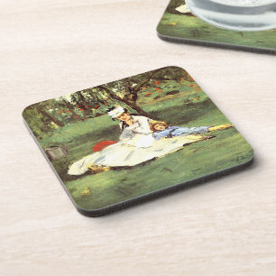 Posavasos  La familia Monet en su jardín Edouard Manet  