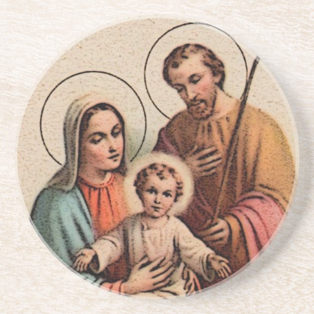 Posavasos La familia santa - Jesús, Maria, y José (Frente)