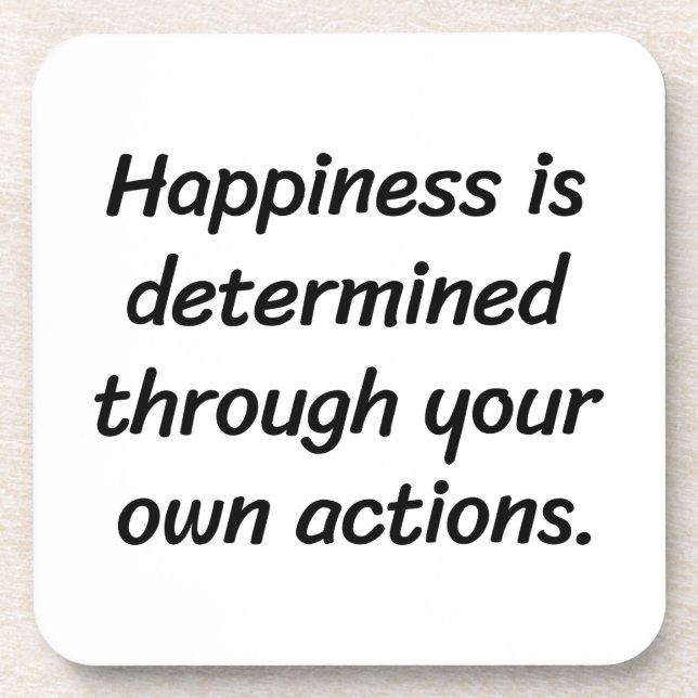 Posavasos La felicidad dura la montaña de plástico (Frente)