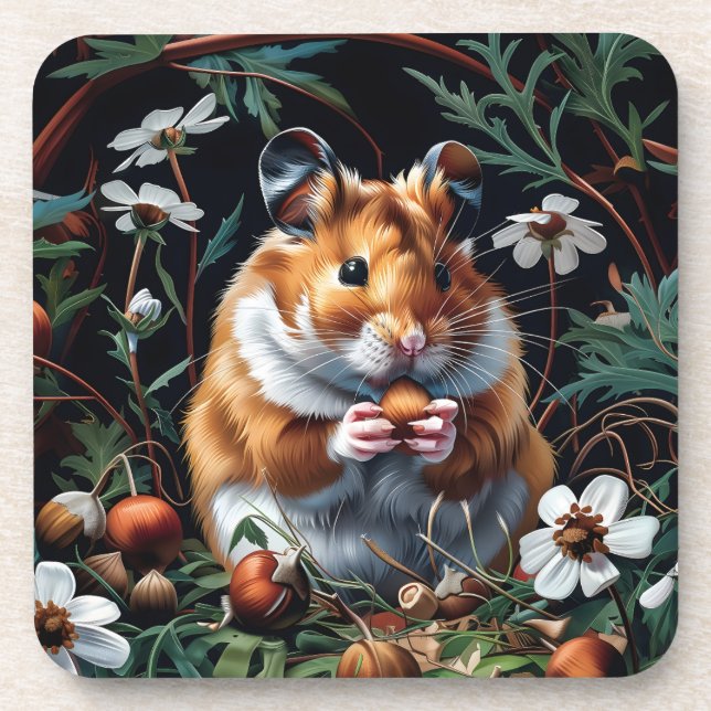 Posavasos La fiesta de otoño de Hamster (Frente)