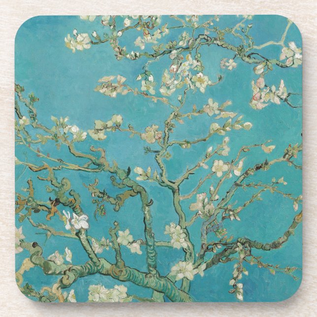 Posavasos La flor de almendras de Van gogh (Frente)