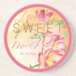 Posavasos La Freesia Tropical acuarela El amor es dulce