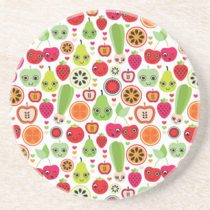 Posavasos la fruta embroma la manzana del ilustracion