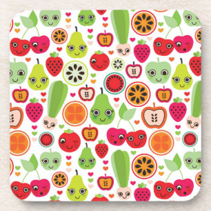 Posavasos la fruta embroma la manzana del ilustracion