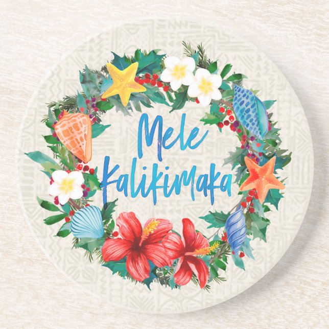 Posavasos La guerra de los Navidades hawaianos Mele Kalikima (Frente)