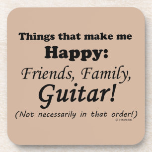 Posavasos La guitarra me hace feliz