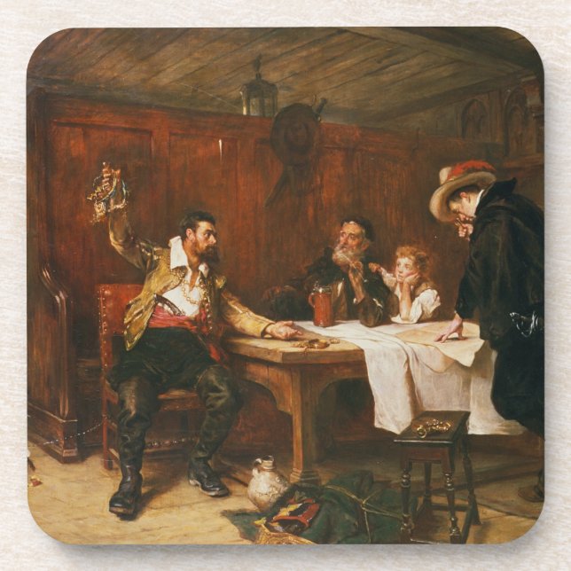 Posavasos La historia del Bucanero (aceite en lona) (Frente)
