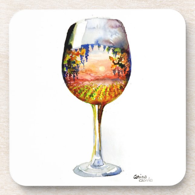 Posavasos La historia del vino (Frente)