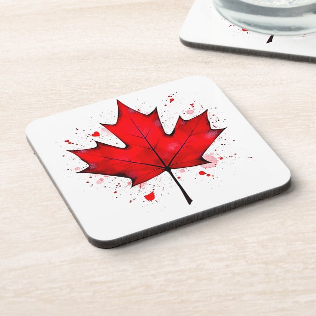 Posavasos La hoja de alma de Canadá (Lado Izquierdo)