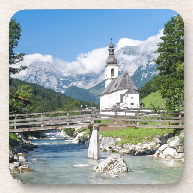 Posavasos La iglesia parroquial de Ramsau (Frente)