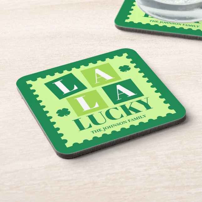 Posavasos La La Lucky St. Patrick’s Day (Lado Izquierdo)