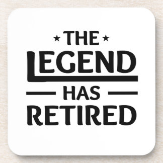 Posavasos la leyenda se ha retirado como regalo para un amig