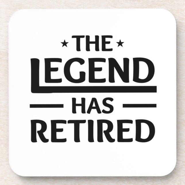 Posavasos la leyenda se ha retirado como regalo para un amig (Frente)