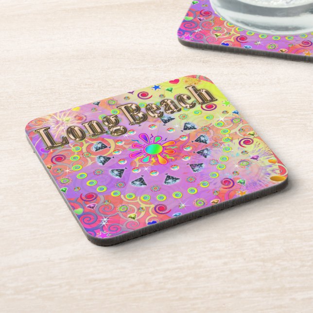 Posavasos La Lucky Golden Coaster de Long Beach (Lado Izquierdo)