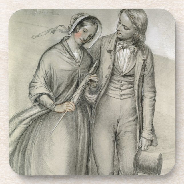 Posavasos La mañana de la boda - la salida, c.1846 (Frente)