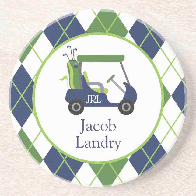 Posavasos La Marina y el Golf Verde Personalizados (Frente)