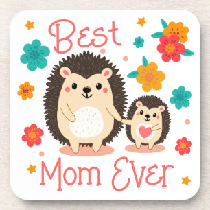 Posavasos La Mejor Mamá del Mundo Madre y Bebé Erizo