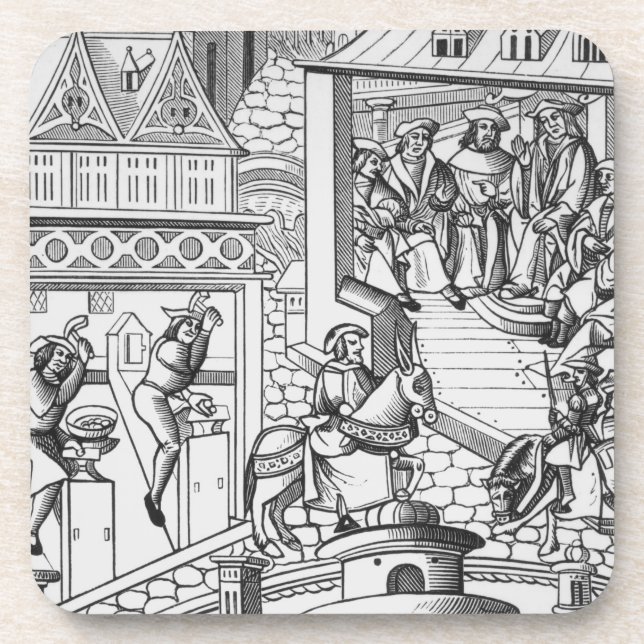 Posavasos La menta, después de un grabar en madera en 'De (Frente)