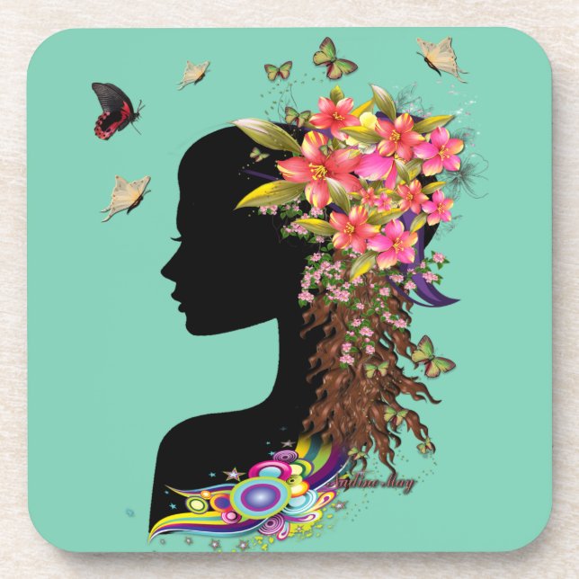 Posavasos La moda de la fantasía de las damas (Frente)