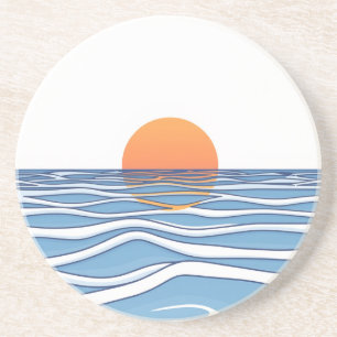 Posavasos La montaña arenisca Ocean Sunrise