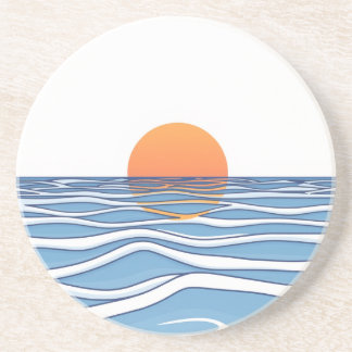 Posavasos La montaña arenisca Ocean Sunrise
