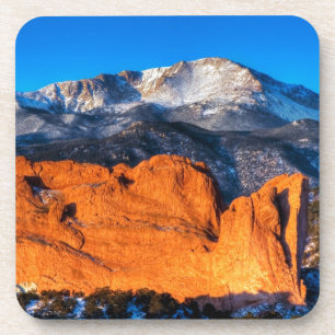 Posavasos La montaña de América en la salida del sol