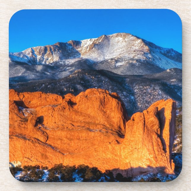 Posavasos La montaña de los Estados Unidos al amanecer (Frente)