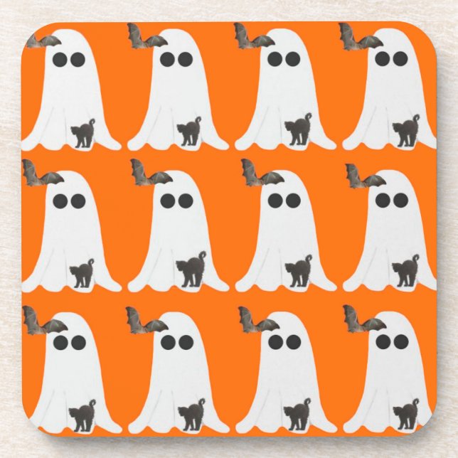 Posavasos La montaña dura de plástico de Halloween (Frente)