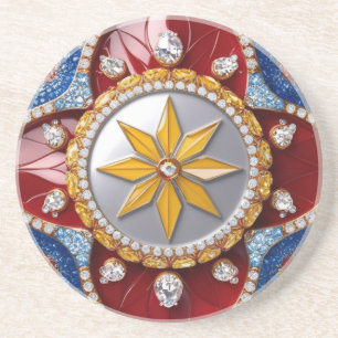 Posavasos La montaña rusa con el diseño colombiano