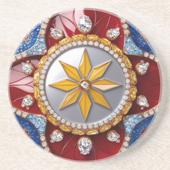 Posavasos La montaña rusa con el diseño colombiano (Frente)