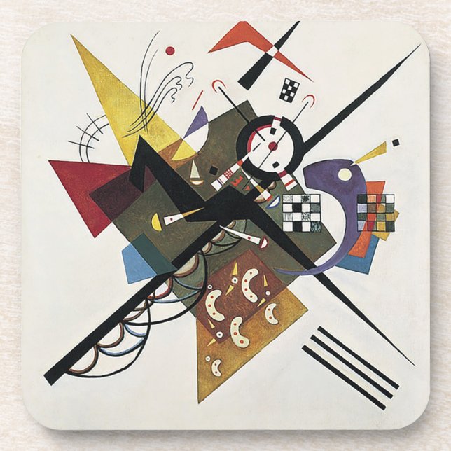 Posavasos La montaña rusa cuadrada inspirada en Kandinsky (Frente)