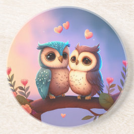 Posavasos La montaña rusa de arenisca de búhos de amor