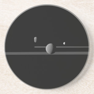 Posavasos La montaña rusa de arenisca de las lunas de Saturn