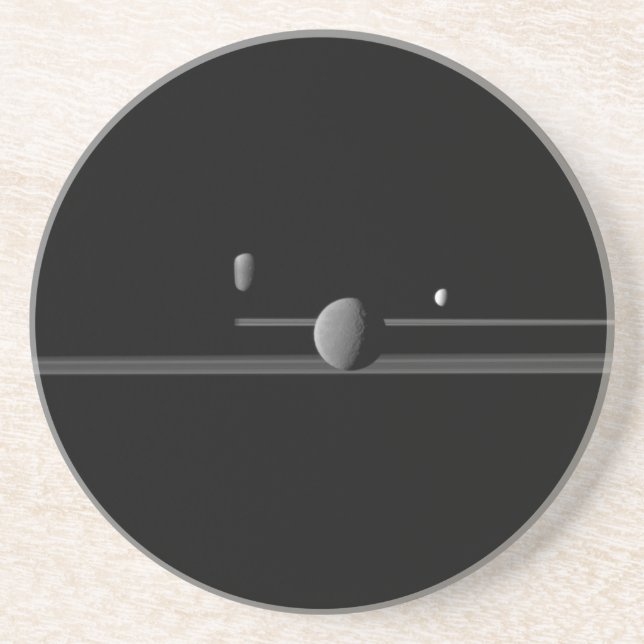 Posavasos La montaña rusa de arenisca de las lunas de Saturn (Frente)